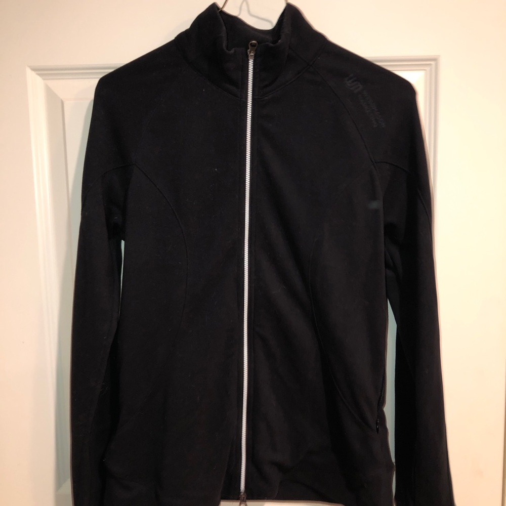 black zip up puma jacket